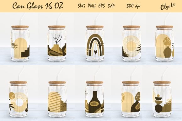 Boho Can Glass 16 OZ Wrap: Graphics for Crafts