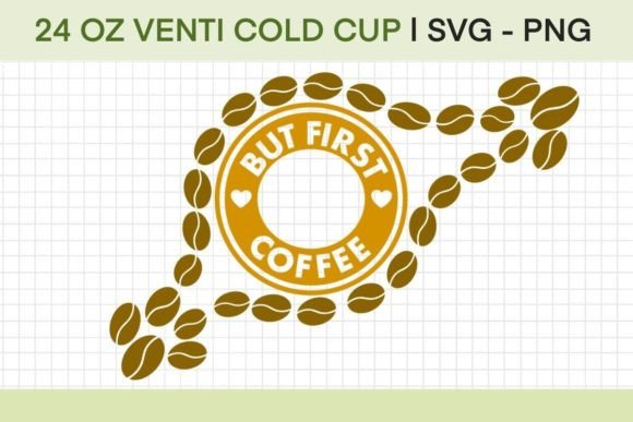 But First Coffee 24oz Full Wrap Graphics for Crafts