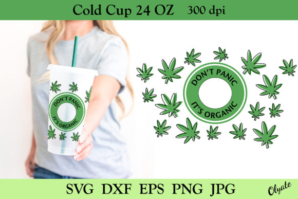 Cannabis Cold Cup Wrap Graphics for Crafts