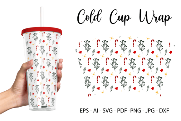 Christmas Pattern Tumbler Warp Cold Graphics