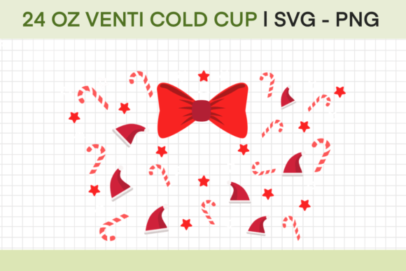 Christmas Santa Hat Candy Cold Cup Wrap: Graphics & Crafts