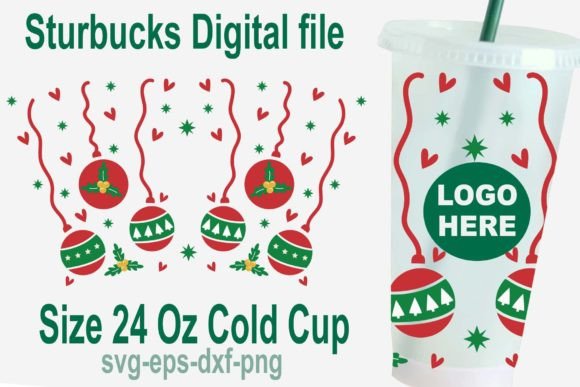 Christmas Tree Bulb Svg, 24 Oz Cold Cup Graphics