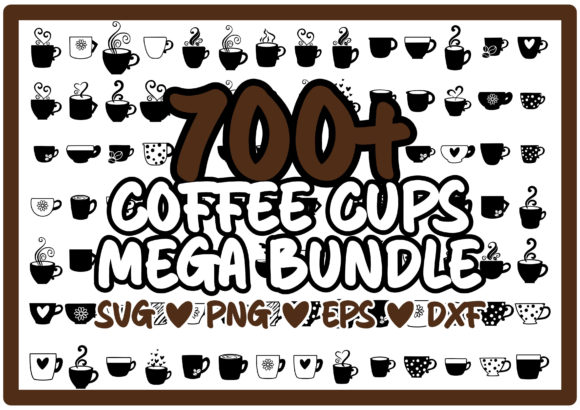 Coffee Cup Mega Bundle: Graphics & Print Templates