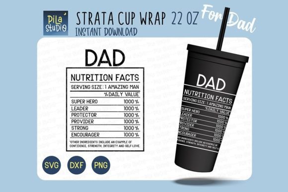 Dad Nutrition Label Graphics & Illustrations