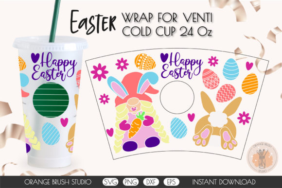 Easter Bunny & Gnome Wrap: Graphics for Crafts