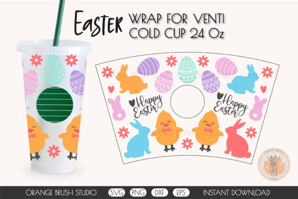 Easter Chick and Bunny Full Wrap Venti: Graphics & Crafts