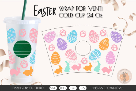 Easter Eggs and Funny Bunny SVG Wrap: Graphics for Crafts