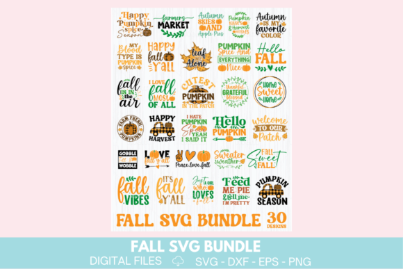Fall Sublimation SVG Bundle: Graphics for Crafts & Seasonal Branding