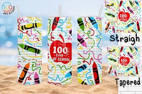 Happy 100 Day of School 20oz Tumbler Png