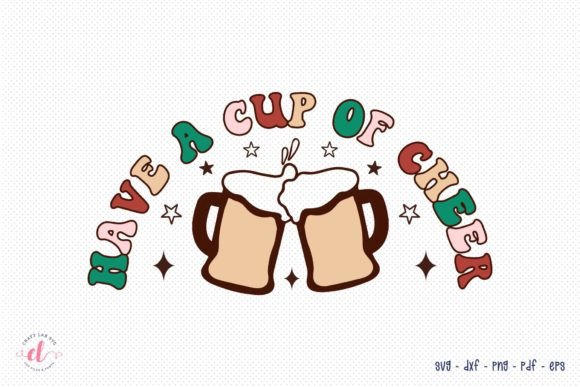 Have a Cup of Cheer: Retro Christmas SVG for Graphics and Crafts