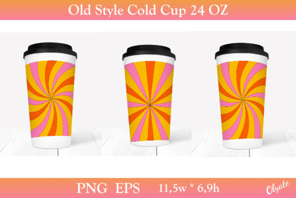 Old Style, Vintage Tumbler PNG. Cold Cup — Graphics for Crafts