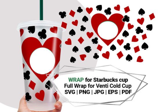 Poker Wrap Graphics for Crafts & Cold Cup Branding