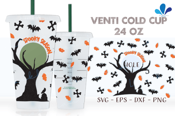 Spooky Season Halloween Fall Venti Wrap: Graphics for Crafts