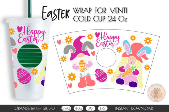 Spring Gnomes and Easter Eggs SVG Wrap: Graphics for Crafts