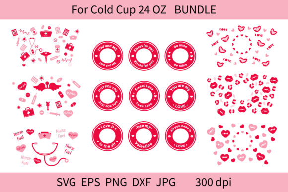 Valentines Day Tumbler Graphics for Crafts