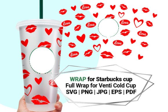 Valentine’s Day Wrap for Starbucks C Cup: Graphics & Crafts
